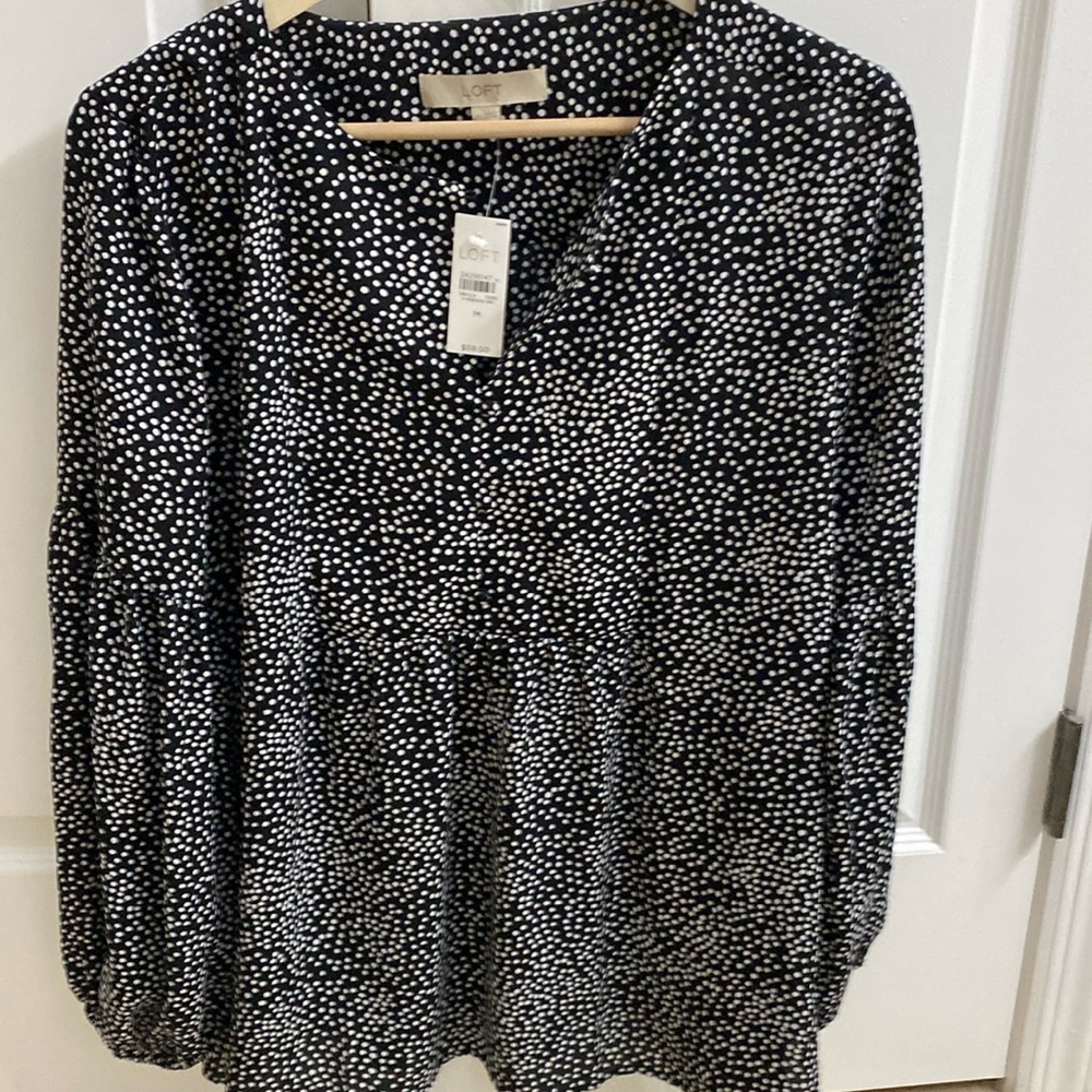 Loft polka dot blouse